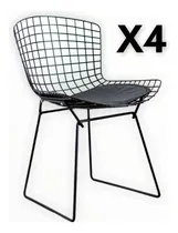 Comprar Pack X4 - Sillas Bertoia Negras + Almohadón - Envío Gratis!