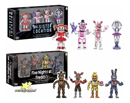 Kit 8 Bonecos Five Nights At Freddy Original Funko No Brasil