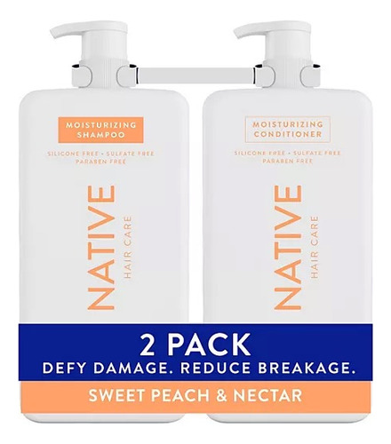 Set De Shampoo Y Acondicionador Vegano Native 1l C/u 2pzs