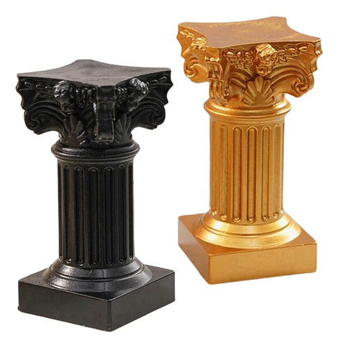 2 Piezas De Estatua De Pilar Romano Pedestal Candelabro