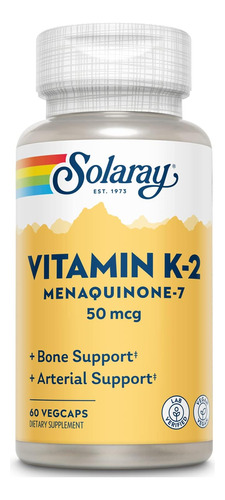 Solaray Vitamin K2 Menaquinone 7 50mg 60caps