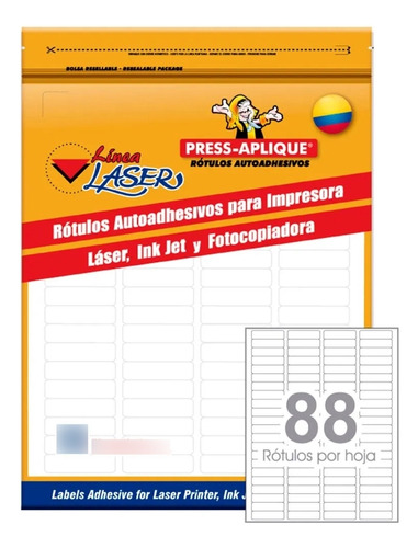 Rótulo Adhesivo Láser De 4.82 X 1.25 Cm Press-aplique 3035