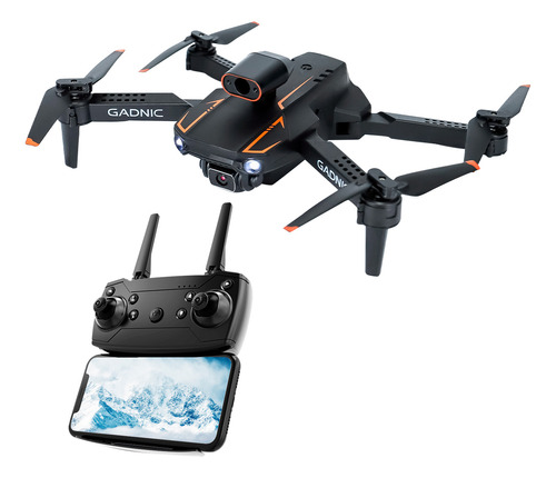 Drone Con Camara A Control Remoto Gadnic Full Hd Color Negro