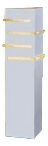 Poste Balizador Moderno De Chão Branco 30cm Ideal