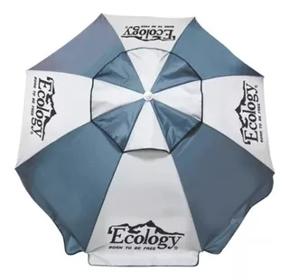 Sombrilla Playa Parasol 1.9m Protección Uv Ecology 4 Colores Color Gris Oscuro