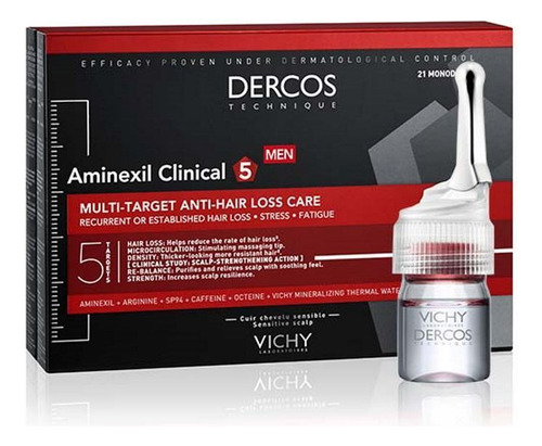 Ampollas Dercos Vichy Aminexil Clinical 5 Hombre 12 Ml