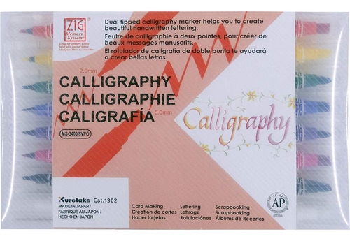 Kuretake Zig Calligraphy Juego 7 Color Licuadora Marcador In