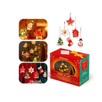 Comprar 6 Enfeites Pingente Pisca Figuras Decoração Natalina 10 Leds