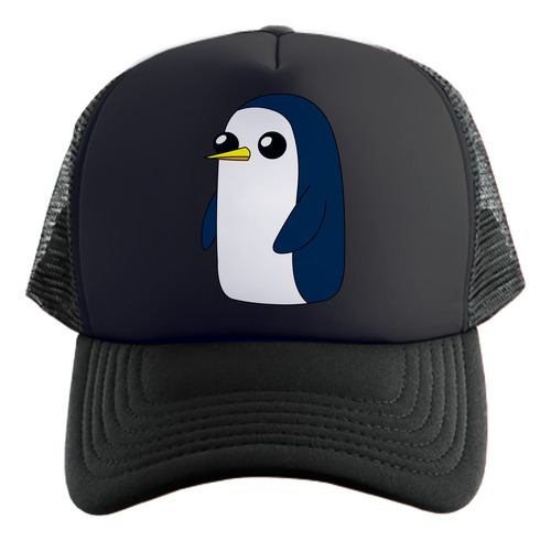 Hora De Aventura Pinguino Gunter Gorra Friki Tu Eres #2 Negro Todo Talle Único Regulable Hora De Aventura Pinguino Gunter
