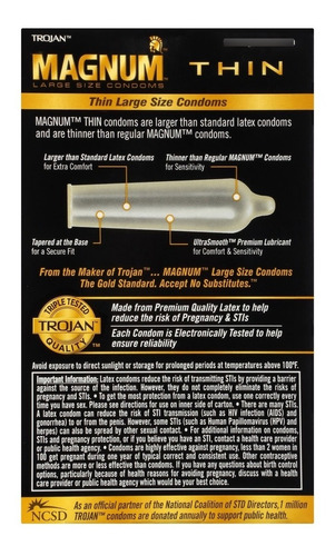 Condones Magnum 12 Pzs Premium Delgado Lubricado Original