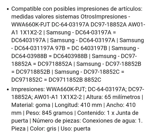 Fuelle De Lavadora Samsung