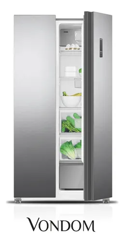 Heladera Vondom Side By Side 631 Lts Acero No Frost Inverter