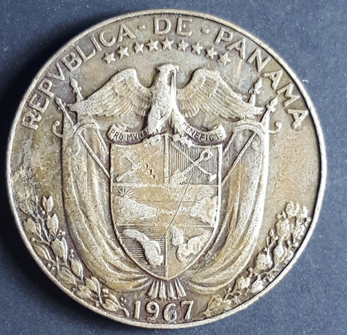 Panama 1/2 De Balboa De 1967 De Plata