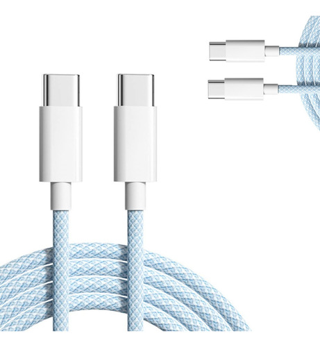 Cable Usb-c iPhone 15 A iPhone 15 Pro Max 1 Metro Azul