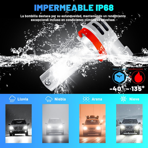 Kit De Faros Led Csp H4 H7 H11 9005 9006 Canbus Auto 20000lm