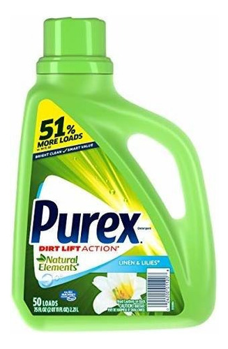 Purex Liquid Laundry Detergent, Elementos Naturales De Lino