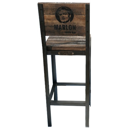 Banqueta Alta Caño Hierro Silla Industrial Old-rider Sa-03e