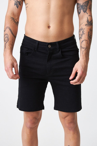 Bermuda Jean Rvca Rockers Black Short Hombre