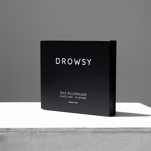 Funda De Almohada De Seda Drowsy - 100% Seda -negro Jade