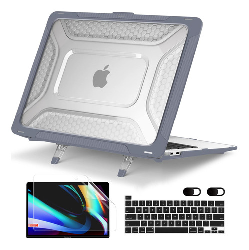 Funda Twolskoo Para Macbook Pro 13 M2 + C/teclado Grayc