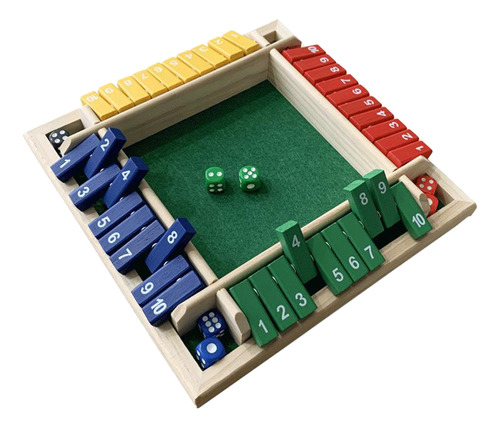 4 Lados Cerrar La Caja Juego De Madera Tablero Número Beber