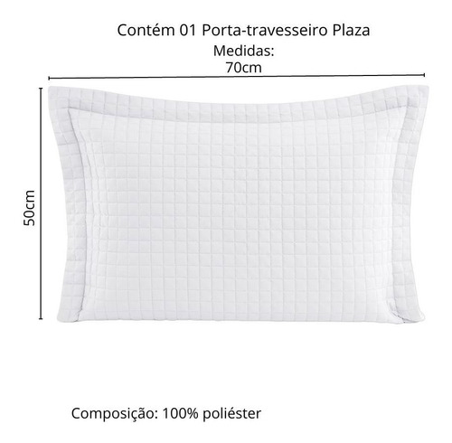 Porta Travesseiro Plaza Matelado Lavive 70x50cm Palha Cor Palha Porta Travesseiro Plaza