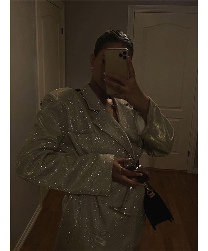 Aplicável A Traje De Fiesta Plateado Brillante Traje Ropa