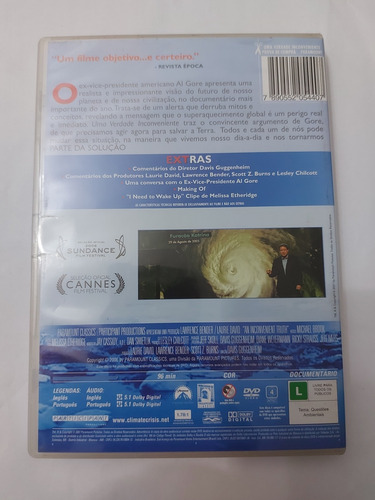 Dvd Uma Verdade Inconveniente Um Aviso Global - Al Gore (Usado)
