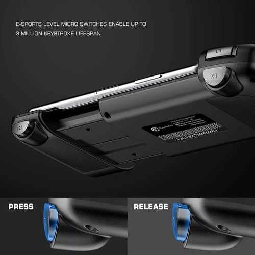 Controle GameSir G6 Bluetooth para iOS Android Celular FPS/MOBA Joystick 3D Plug & Play