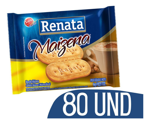 Biscoito Em Sache Renata Maizena Pacotinho Maisena - 80 Und