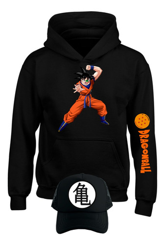 Buzo Dragon Ball Goku Ratread Capota Hoddie Obsequio Gorra 