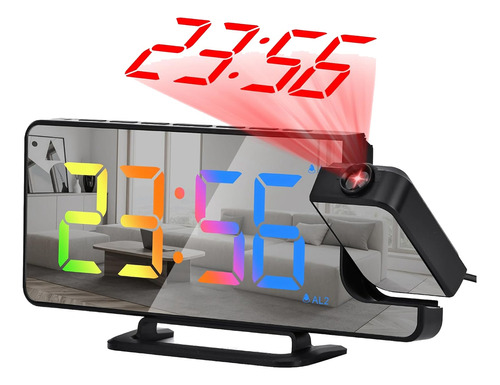 Alarm Clock C6 Reloj Despertador De Proyección Para Dormitor