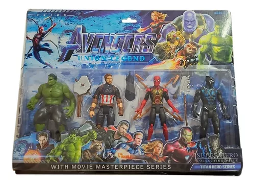 Set X4 Muñecos Avengers 14cm Figura Juguetes