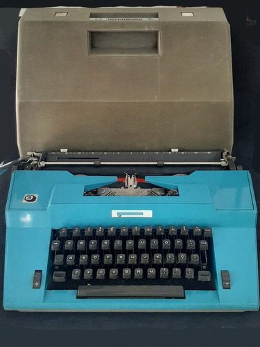 Maquina De Escrever Remington 33 Azul Funcionando 