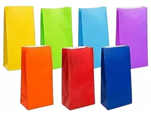 Bolsa Sobre Papel Color Sin Manija 24x12x7 Pack X50 Surtidos