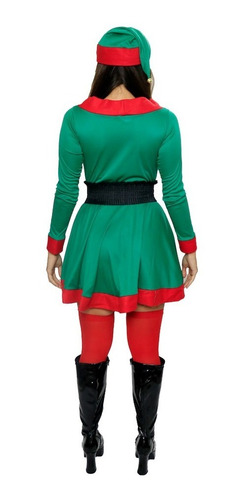 Disfraz Duende Clasico Navidad Dama