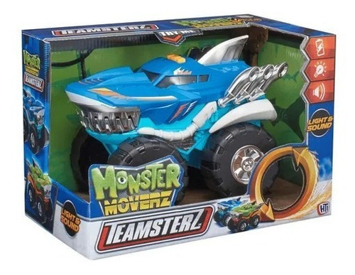 Luz de som Auto Teamsterz Wabro Monster Moverz Robo Shark Color Multicolor
