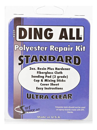 Ding All - Kit De Reparación De Poliéster Para Tablas De Sur