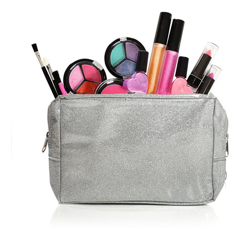  Kids Washable Makeup Set With A Glitter Cosmetic Bag