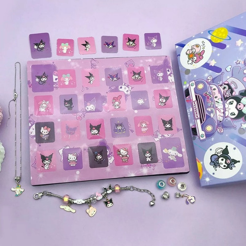 Diy Pulsera Hacer Kit Kuromi Niños Pulsera De Abalorios 24pz