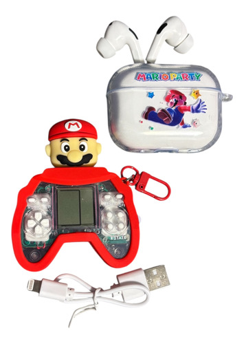 Auricular Y Consola De Juegos Retro Mario G , Stich , Venom Rojo