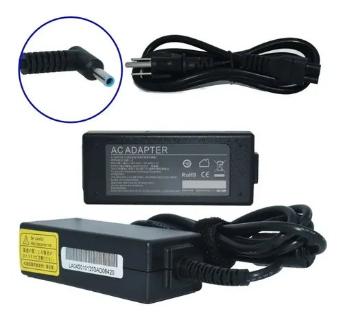 Cargador Power4Laptops Para HP Home 14-bs026la | 19.5V 3.33A, Conector 4.5x3.0mm