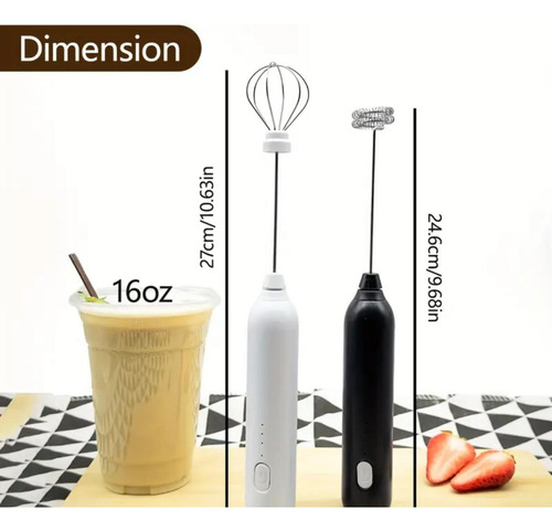 Batidora De Espuma De Leche, Huevo Etc Negro 50 Hz/60hz
