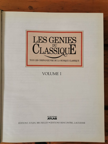 Les Genies Du Classique (volumen I)