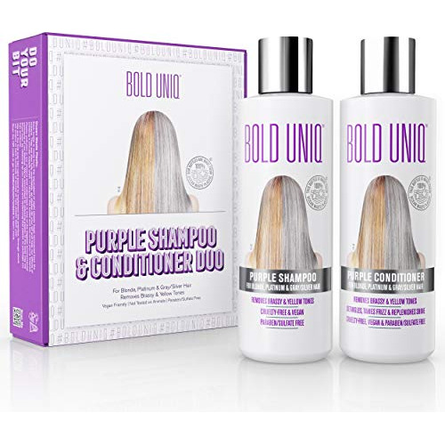 Set De Champú Y Acondicionador Para Cabello Rubio Morado. El