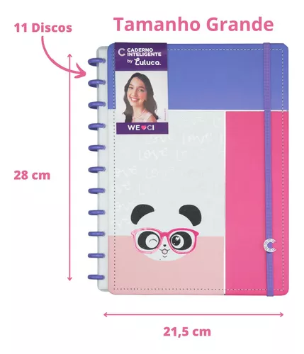 Caderno Inteligente Grande -Pandalu by Luluca