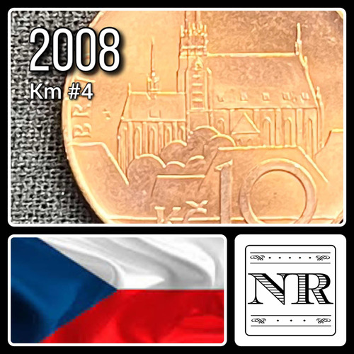 Republica Checa - 10 Korunas - Año 2008 - Km #4 - Catedral