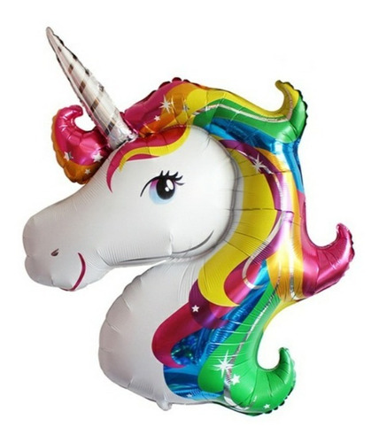 Globo Unicornio Metalico Piñata Infable Fiesta 100 Cm