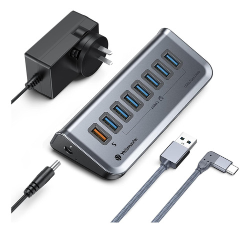 Hub Usb 3.0, Hub Usb Alimentado De 8 Puertos (7 Puertos...