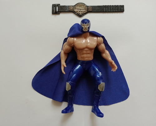 Blue Demon Luchador Figura Hecha En México Lucha Libre (Usado)
